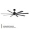 Modern Forms Fans Size Matters Indoor or Outdoor Smart Ceiling Fan 2700-3000-4000-5000K LED in Matte Black FR-W2403-65L-MB - alternate 4